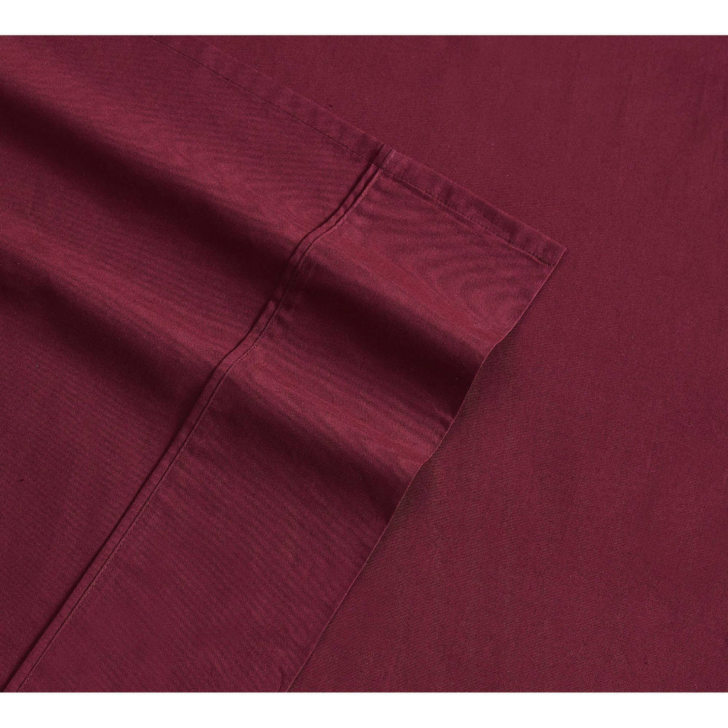 Burgundy Queen Cotton Sheet Set U4083