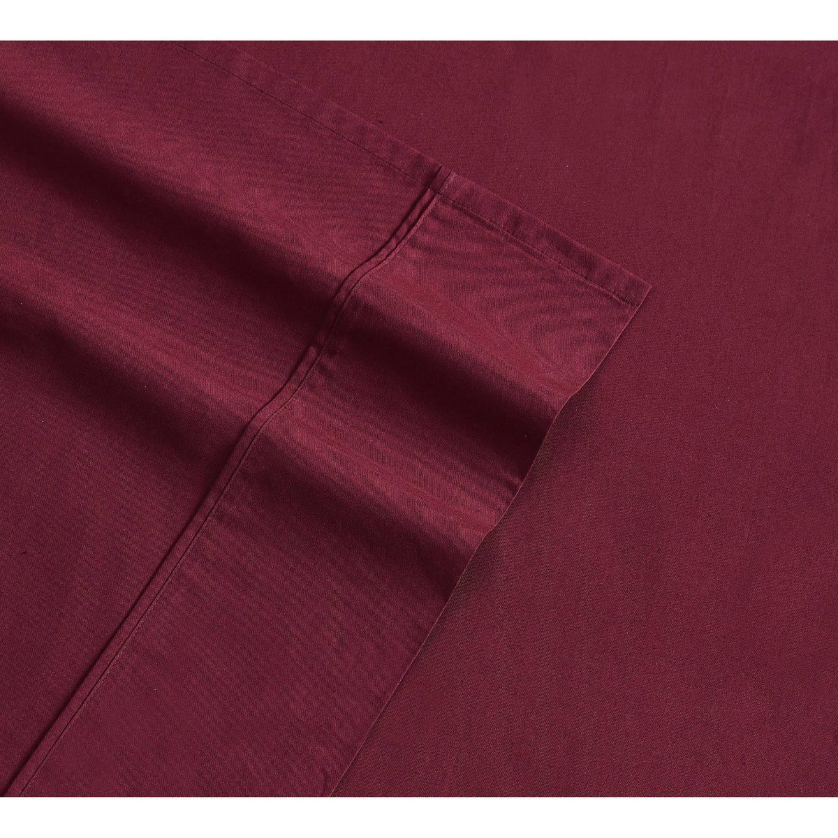 Burgundy Queen Cotton Sheet Set U4083