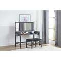 Slate Gray Vanity and Stool X9634