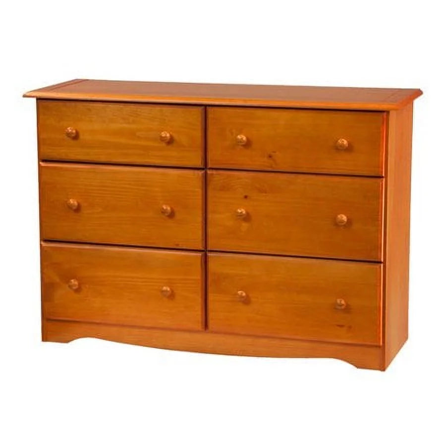 Solid Wood Double Dresser Honey Pine A1887