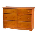 Solid Wood Double Dresser Honey Pine A1887