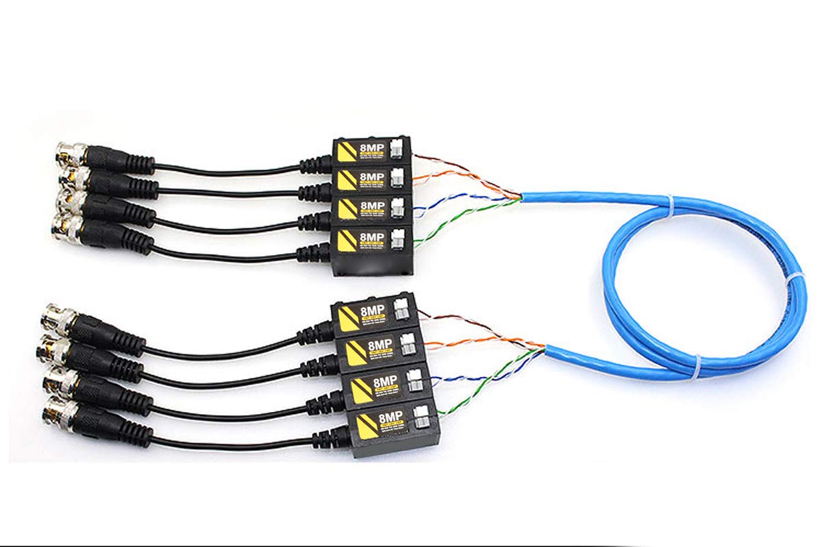 20 Pairs Passive Video Balun Connectors for BNC Male CCTV Camera System T349