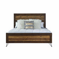 Brown Black Wood Queen Bed H291