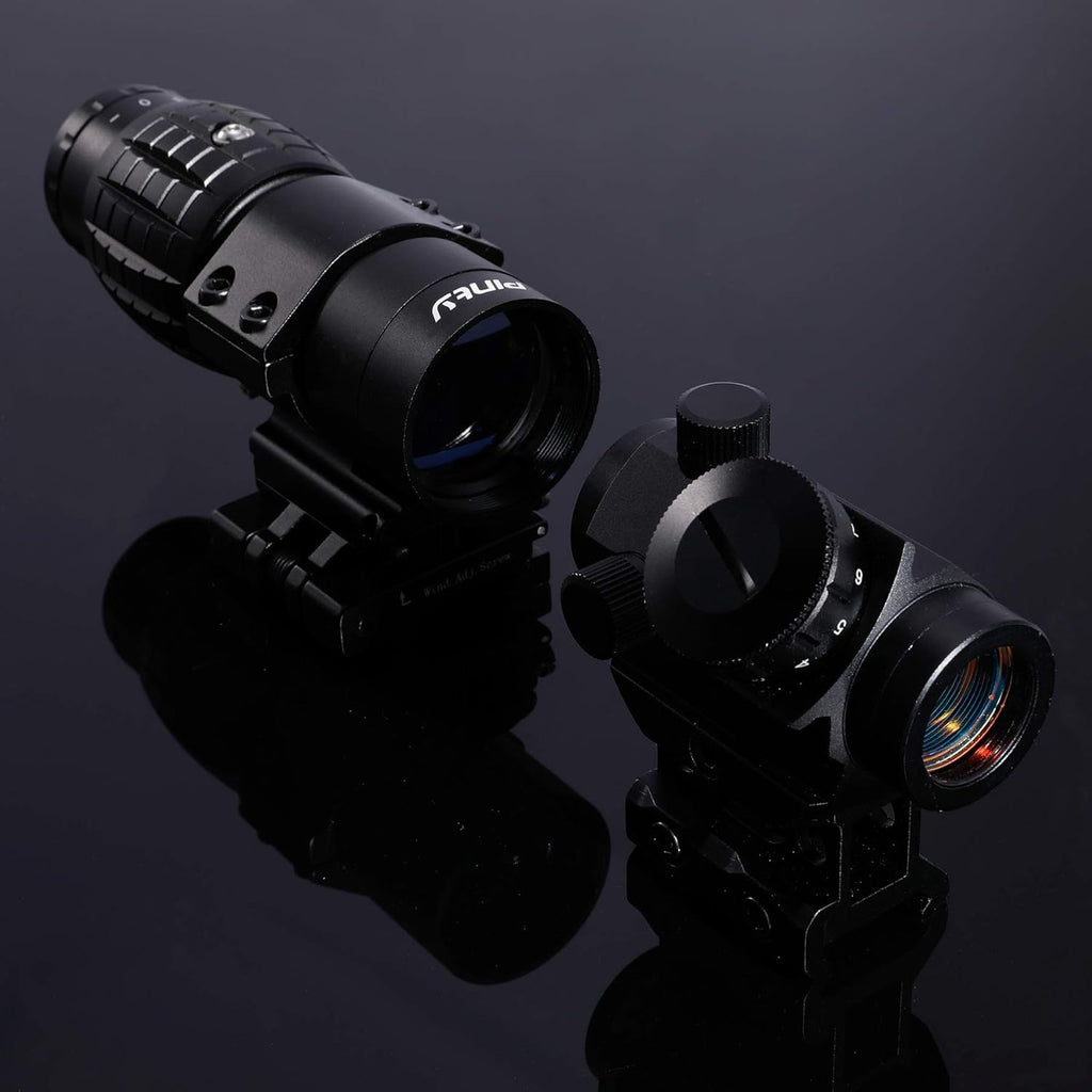 Tactical 3-4 MOA Red Dot Sight with 3X Magnifier Combo F351