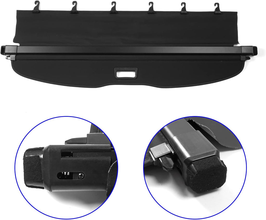 Black Retractable Cargo Cover for Subaru Forester C54406