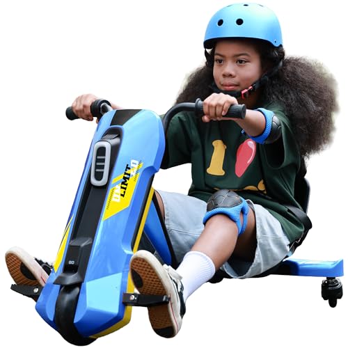 12V Electric Go Kart with Drift and 360° Spin, Black F487691