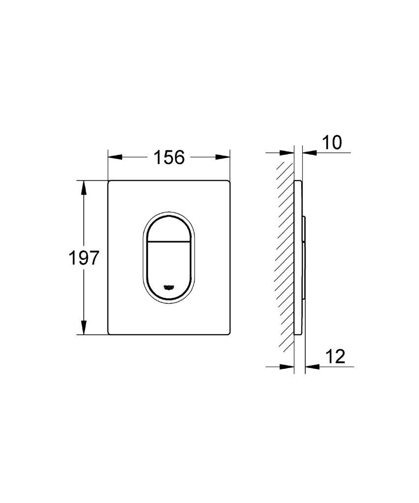 Chrome WC Wall Plate H997149
