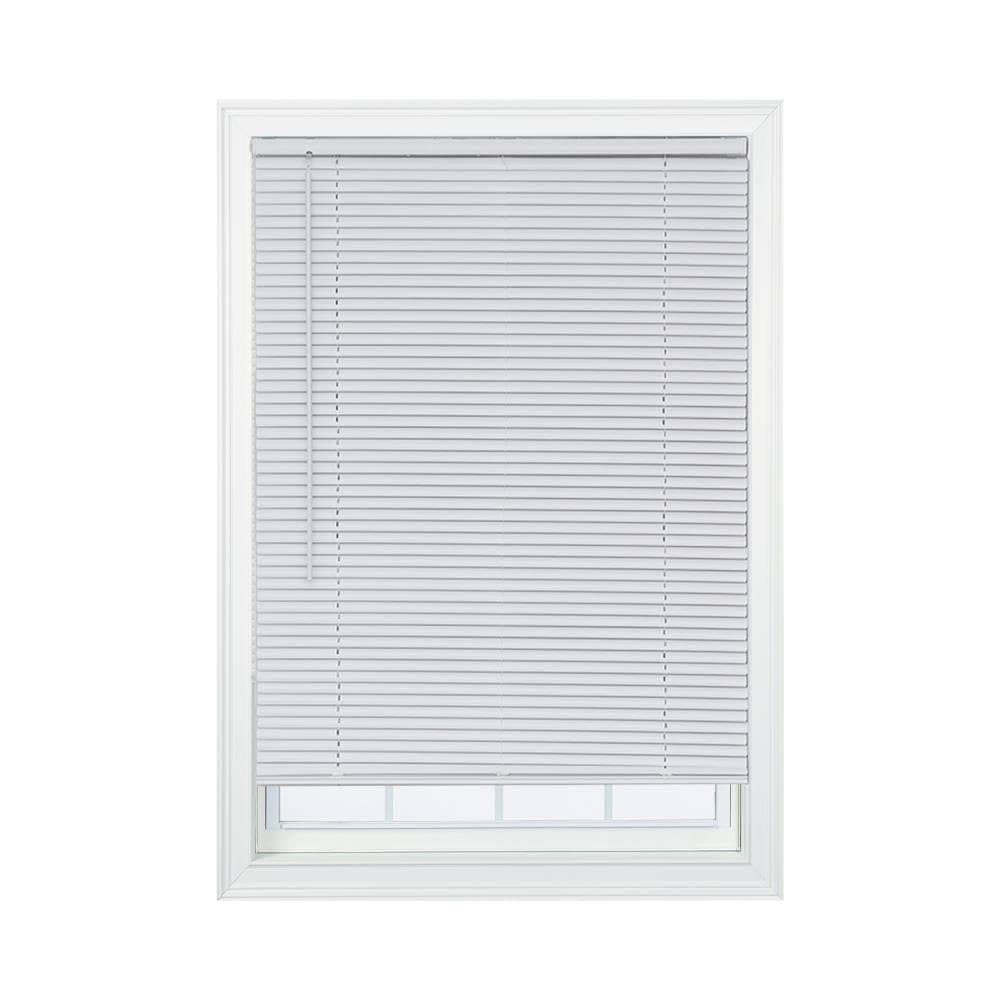 White Cordless Room Darkening Vinyl Mini Blind 59 in. W x 64 in. L P57849