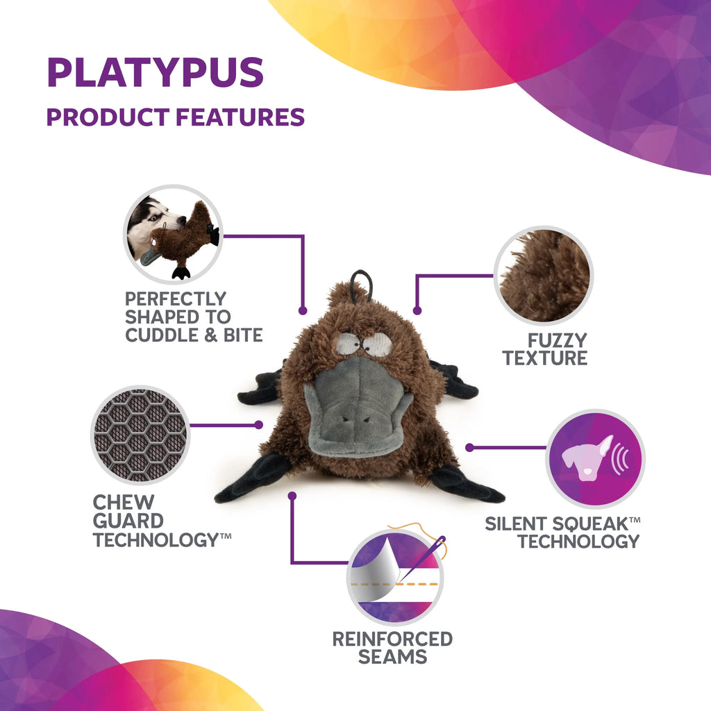 Brown Large Plush Dog Toy with Chew Guard Y723