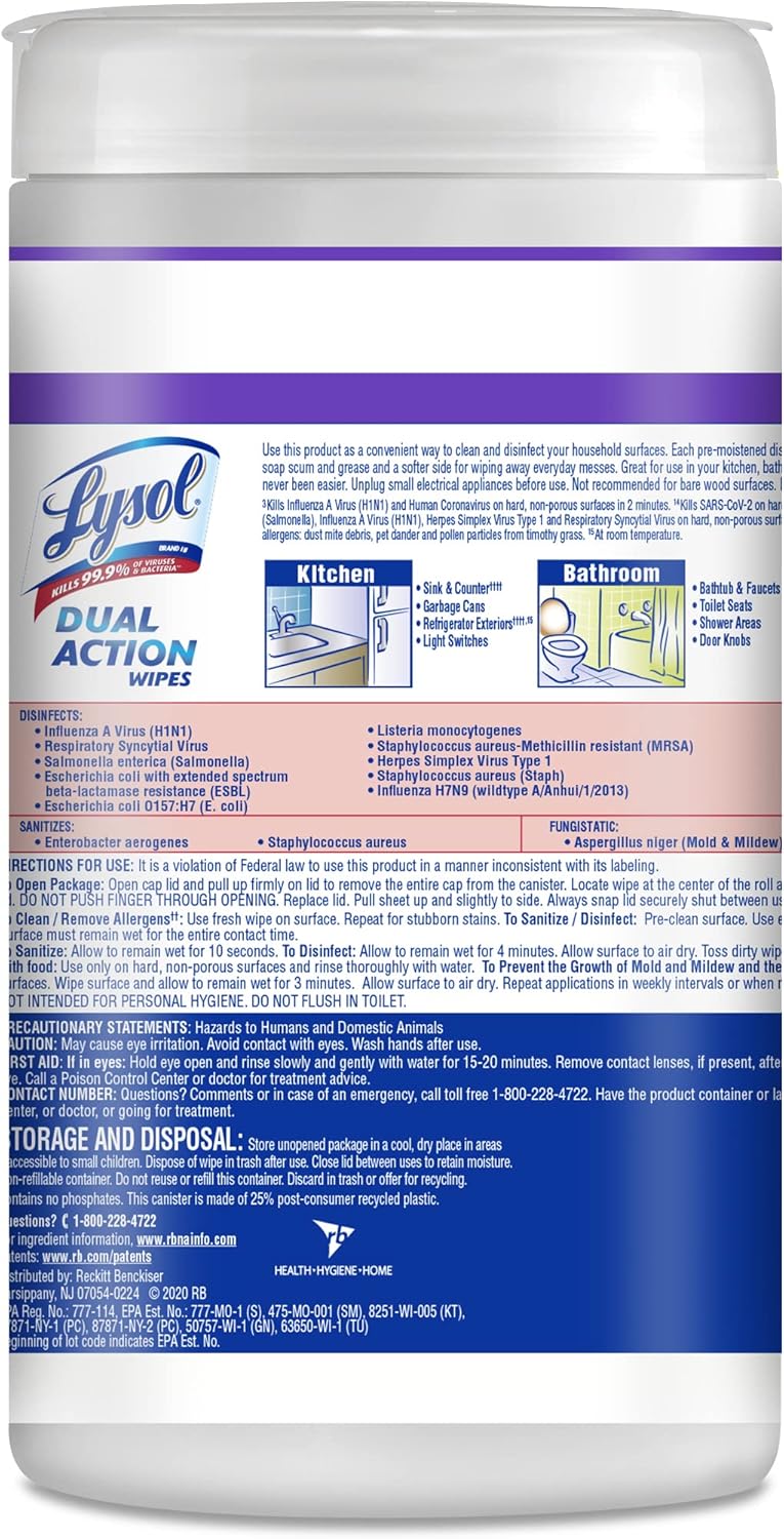 Disinfectant Wipes, Citrus Scent, 75ct (Pack of 4) O660