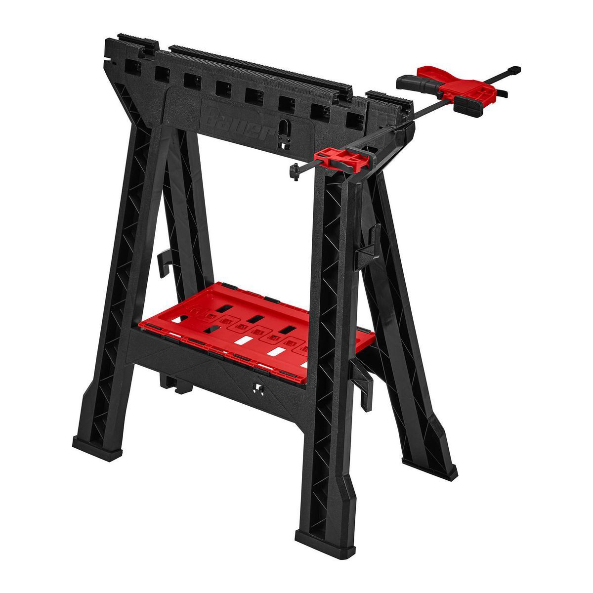 Polypropylene Folding Sawhorse with Bar Clamp G992