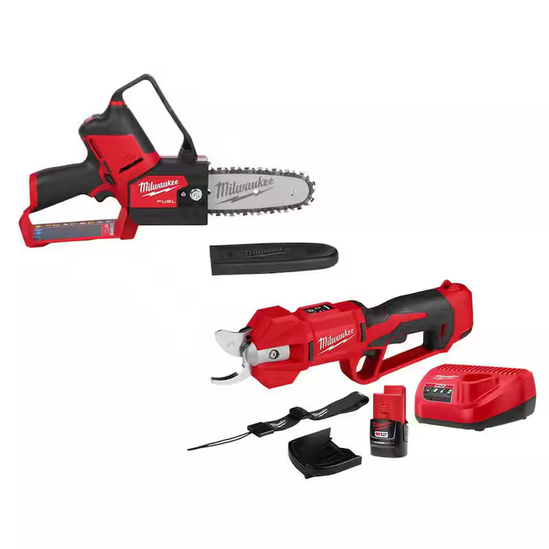 12V Lithium-Ion Brushless Cordless Pruning Saw with Pruner Shears Kit Q841010