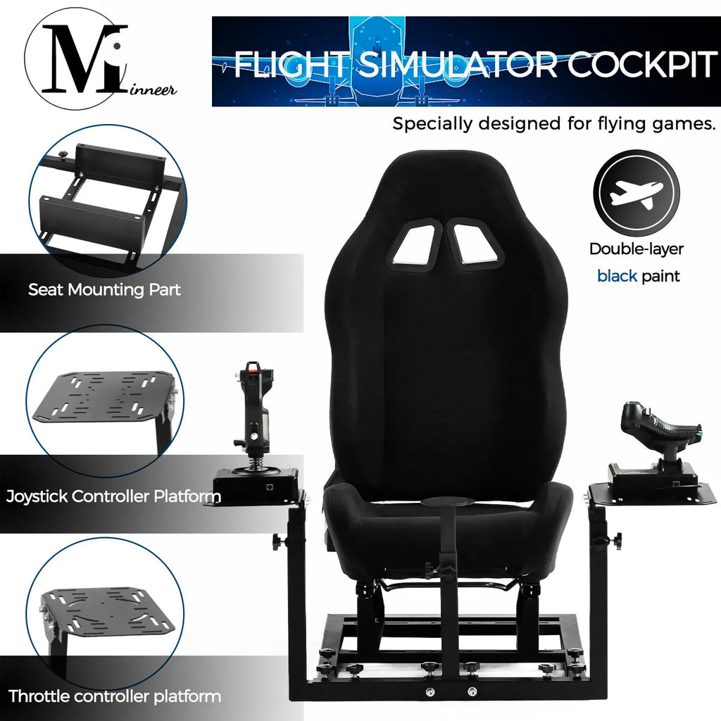 Flight Simulator Cockpit with Black Seat G703
