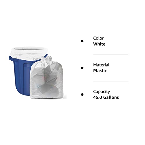 4 Gallon 0.5 Mil White Trash Bags Q421527