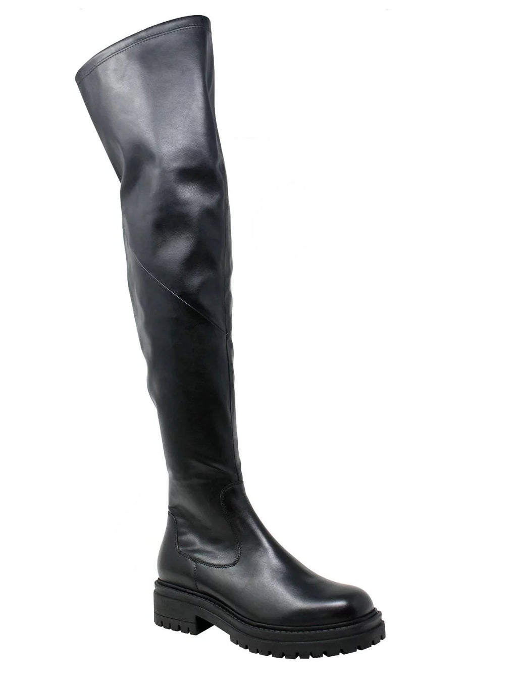 Faux Leather Over the Knee Boot P585
