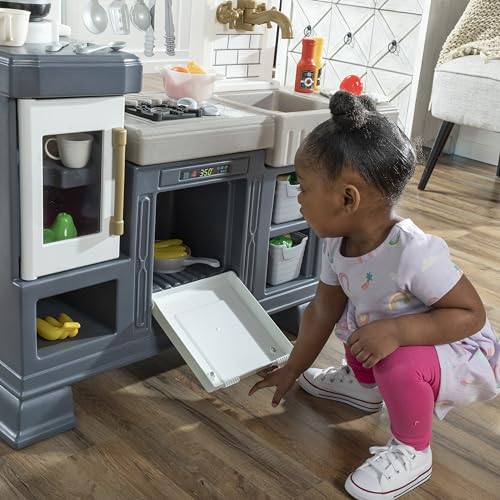 20+ Piece White Blue Gray Play Kitchen Set F426