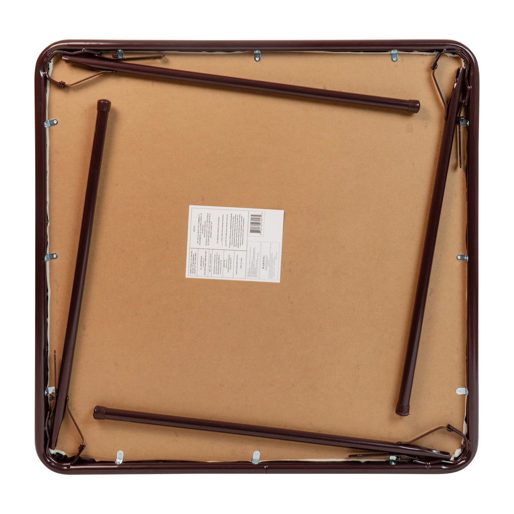 Brown Folding Card Table A8627