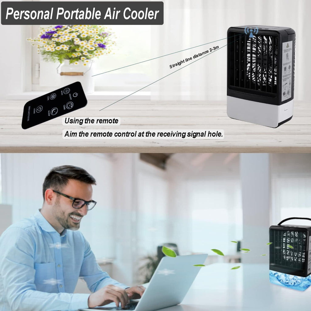 Portable Air Cooler Fan with 4000mAh Battery and Remote K66983