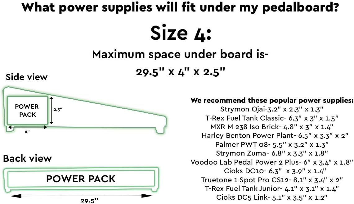 Extra Large 4 Pedalboard and Carry Case for Guitar Effects K402