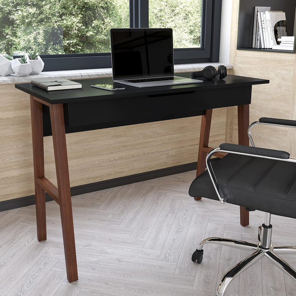 White Computer Desk with Storage Drawer N347