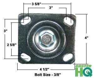 8 Stainless Rigid Caster Solid Polyurethane Wheel D946432