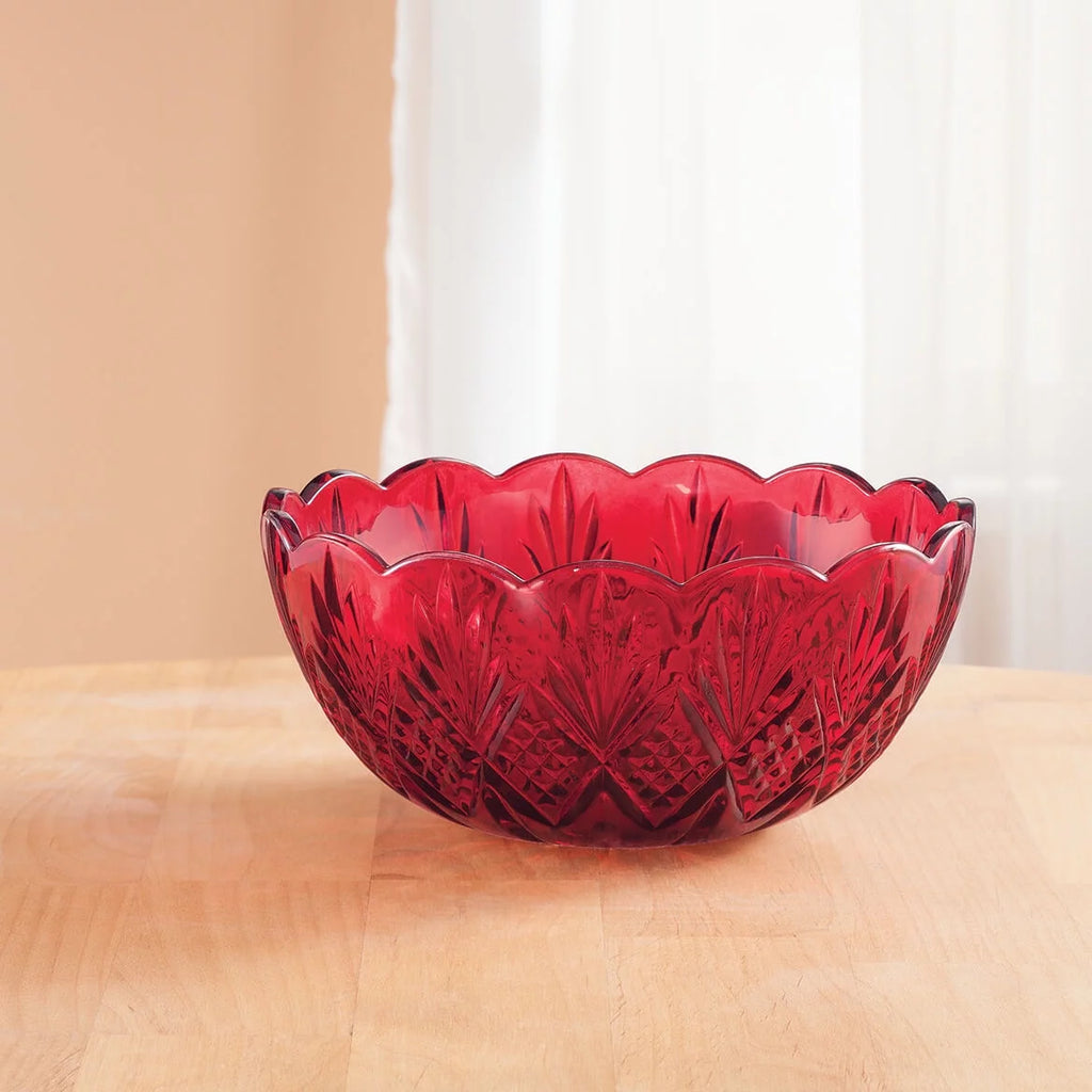 Red Scalloped Serving Bowl M77356