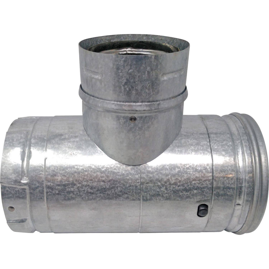 4 inch PelletVent Pro Increaser Tee Clean-Out Cap Stainless Q847