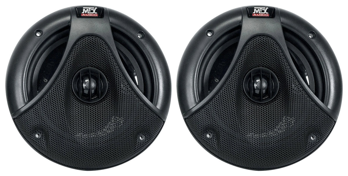 Dual 6.5" 150 Watt Silver Marine Boat Wakeboard Tower Speakers N324834