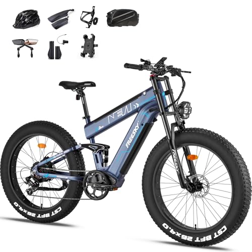 Dual Battery 48V 35AH 2000W 80-155 Miles Electric Bike 26" Fat Tire Full Suspension EBike with Dual Hydraulic Brakes N556647