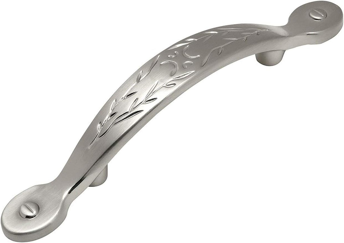 10 Pack Satin Nickel Cabinet Hardware Handle Pull, 3 Inch Hole Centers M4575
