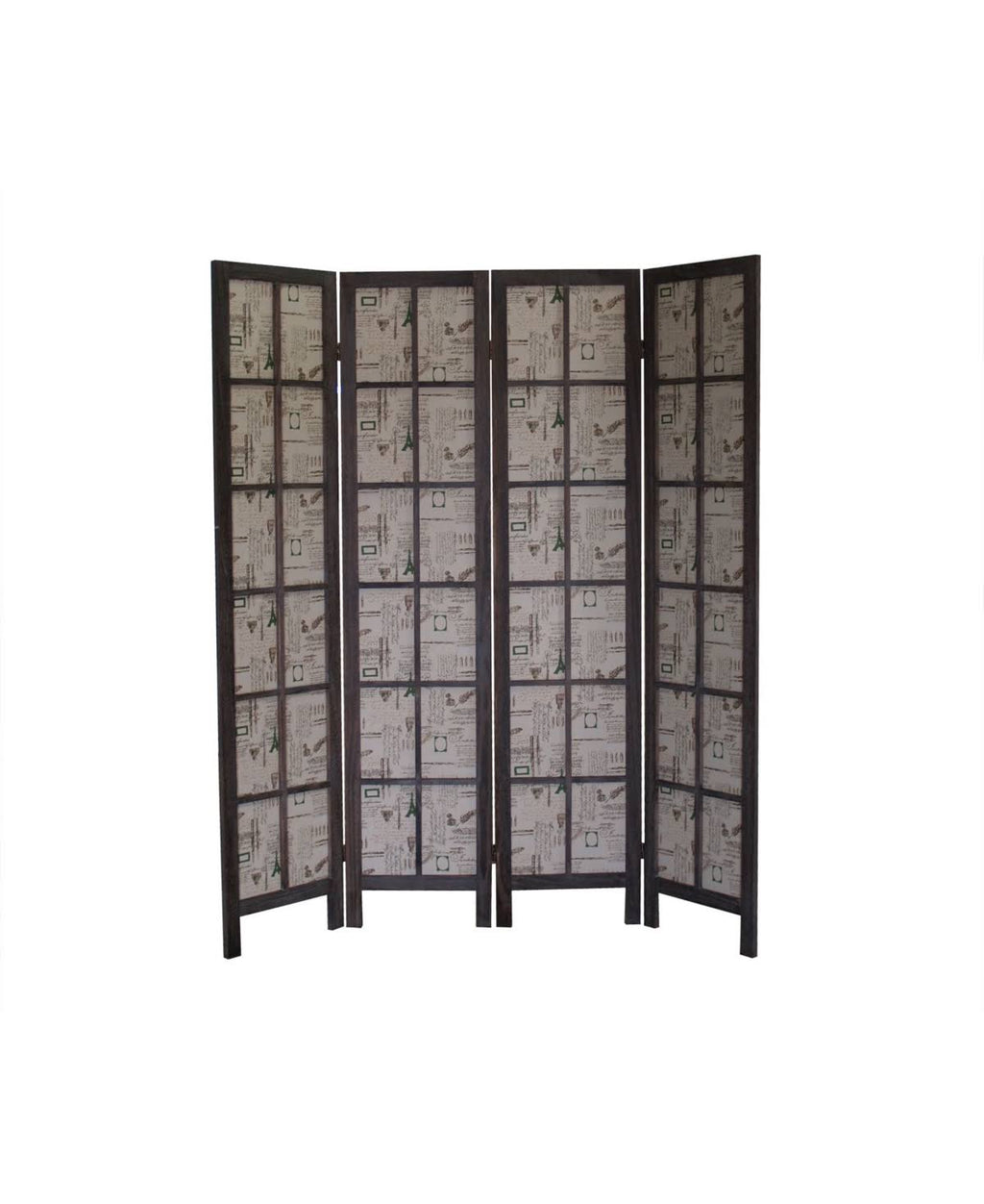 Brown Folding Room Divider Screen C1084