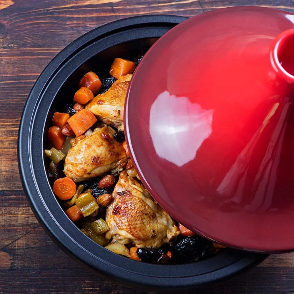 3.3 QT Enameled Cast Iron Tagine with Ceramic Lid I9319