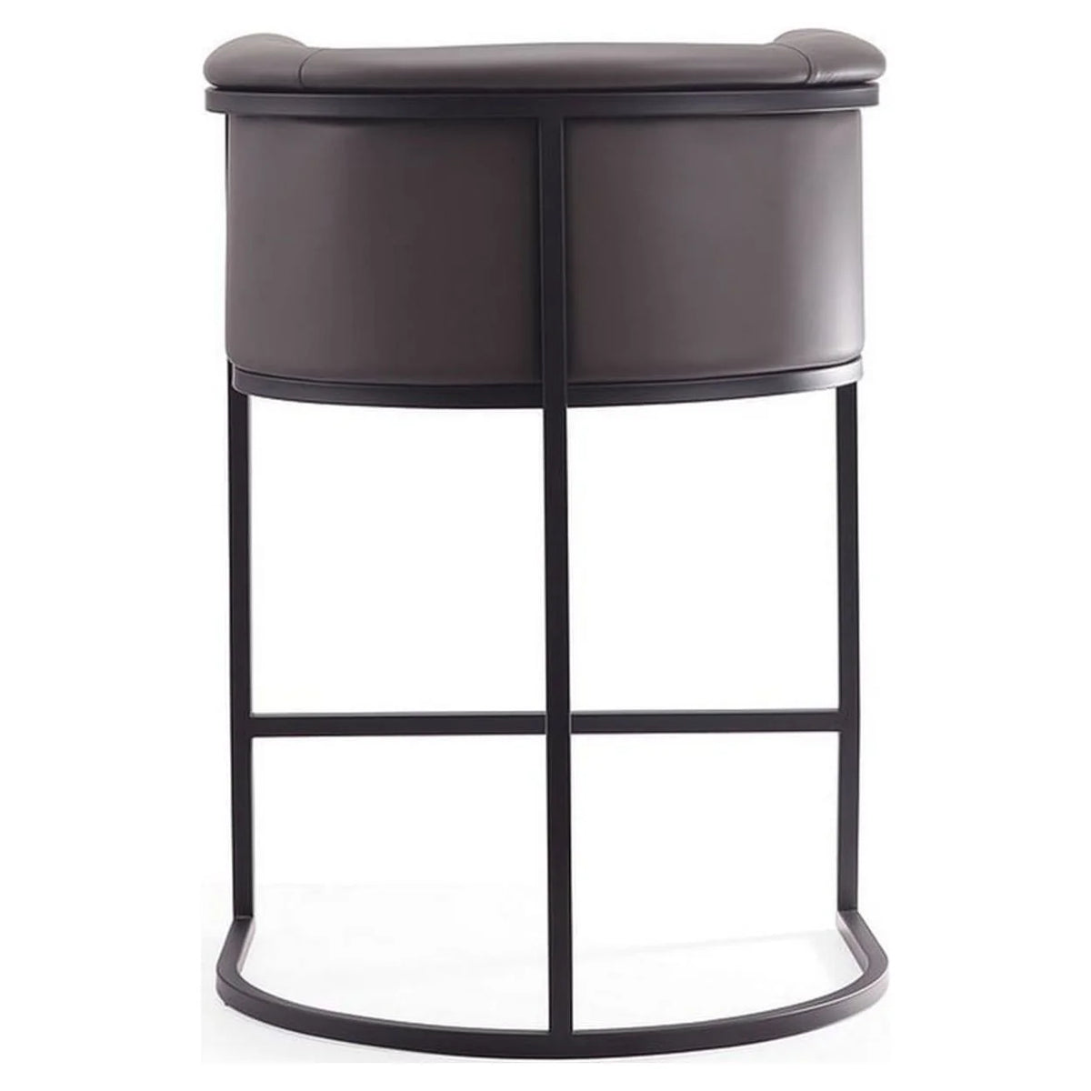 Pebble and Black Metal Counter Height Bar Stool (Set of 2) Y8131