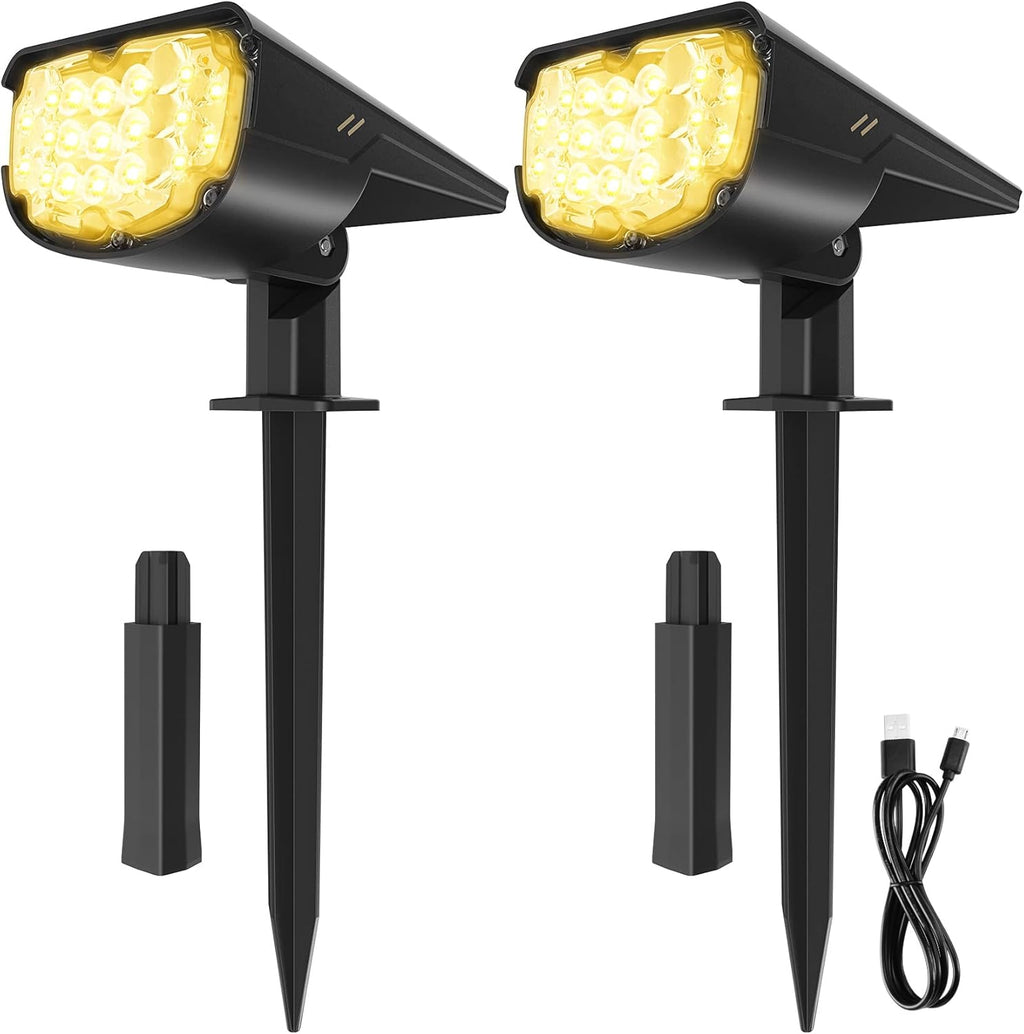 IP68 Waterproof Solar LED Landscape Spotlights 2 Pack N419