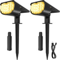 IP68 Waterproof Solar LED Landscape Spotlights 2 Pack N419