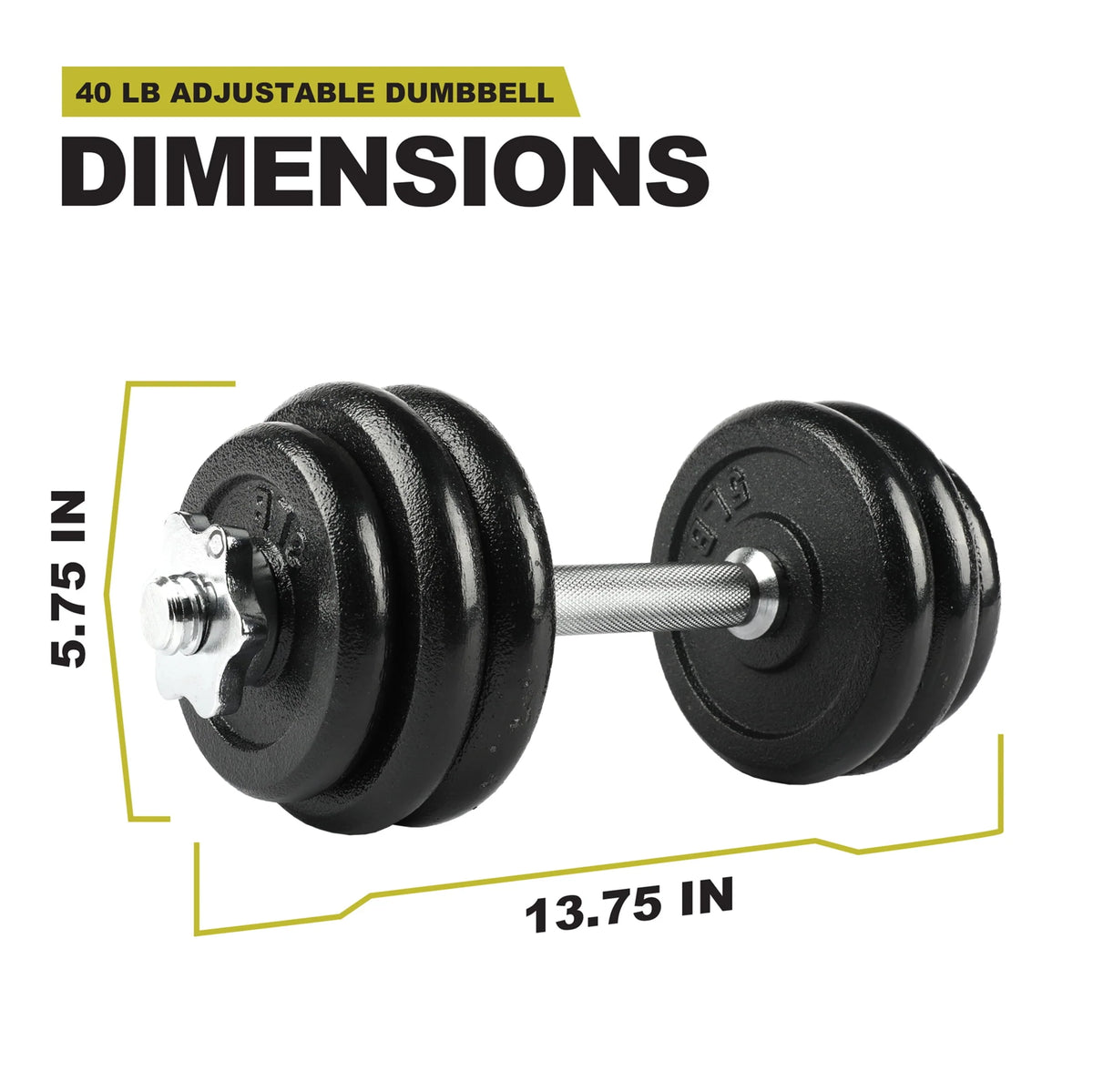 40lb Adjustable Dumbbell Set M186