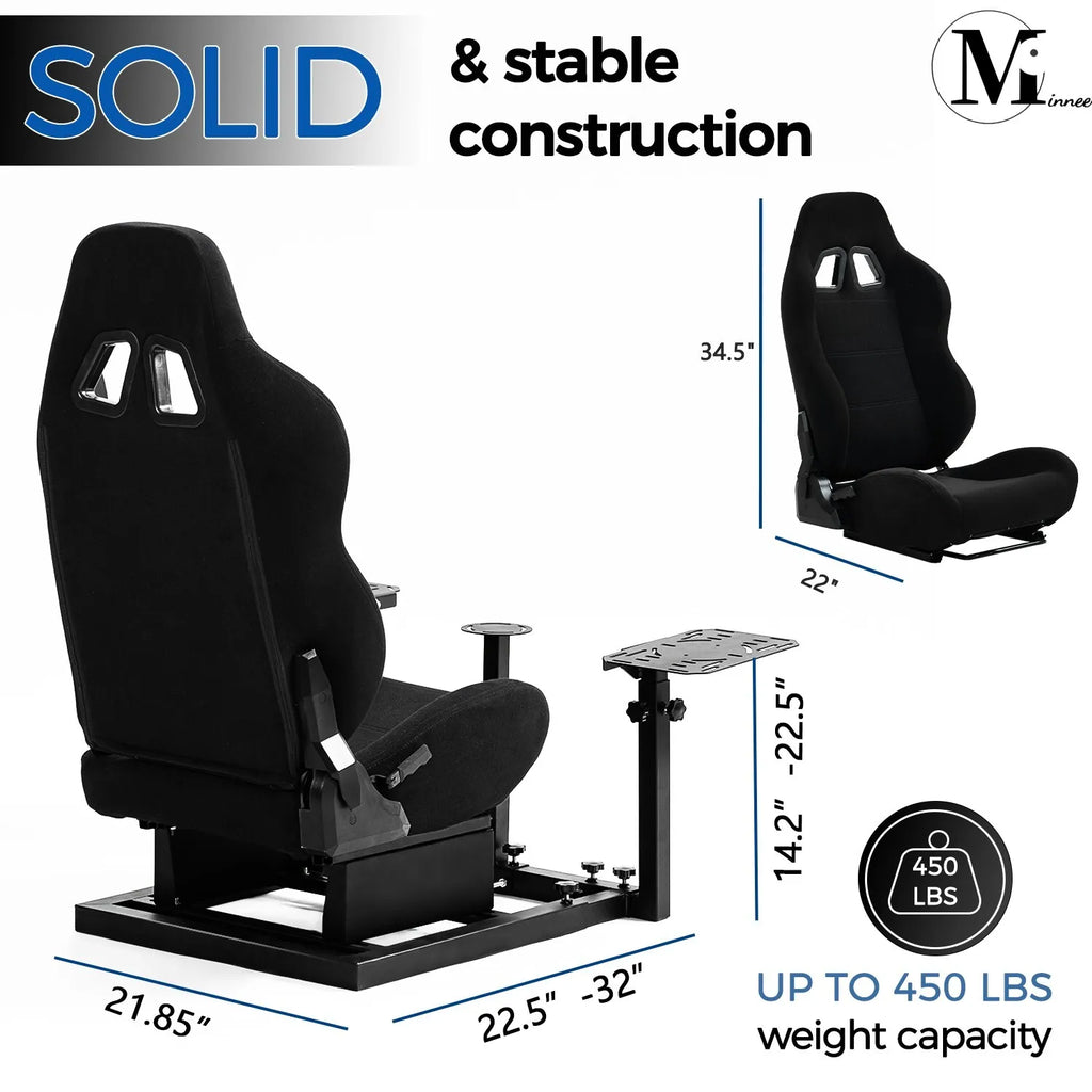 Flight Simulator Cockpit with Black Seat G703