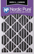 Pleated MERV 8 Plus Carbon AC Furnace Air Filters Qty 2 J1721