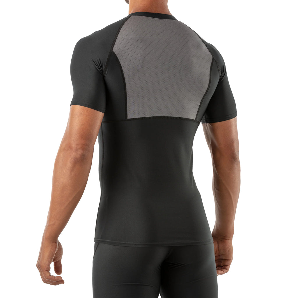 Black Short Sleeves Compression Shirt D482094
