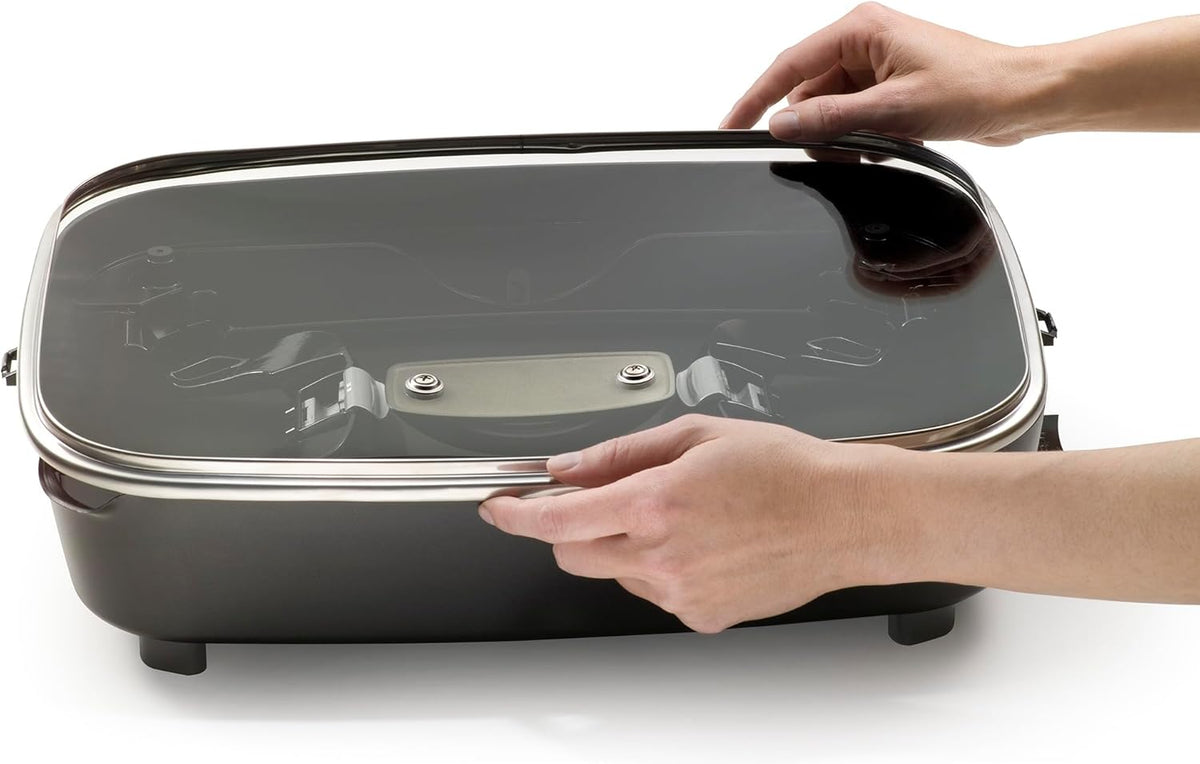 16-inch Black Electric Foldaway Skillet X5218