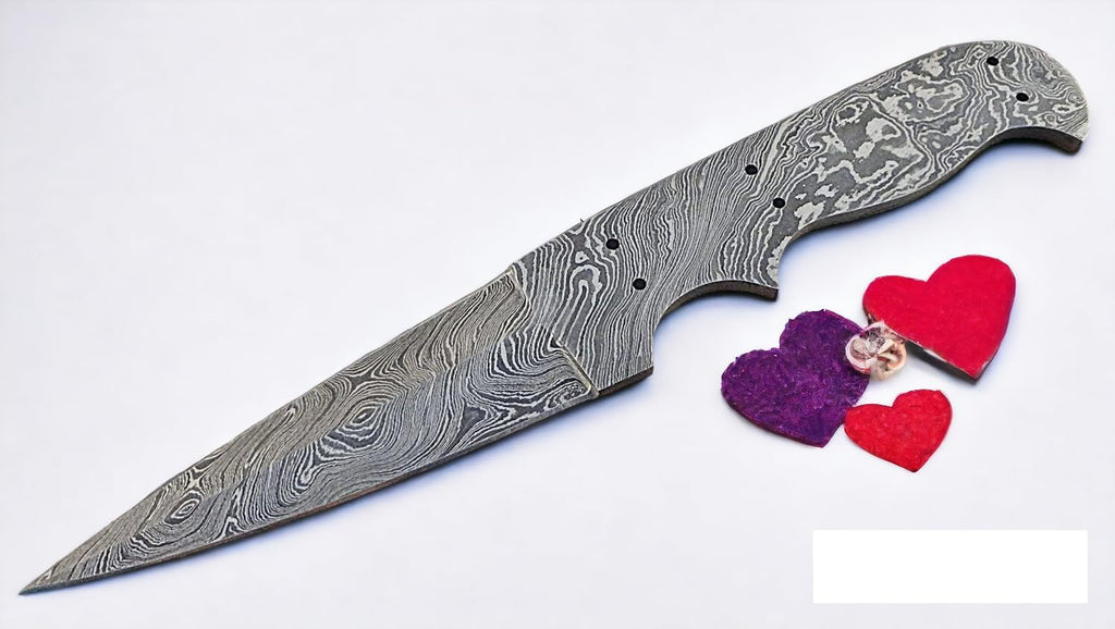 Damascus steel Full Tang Blank Blade Knife P189236