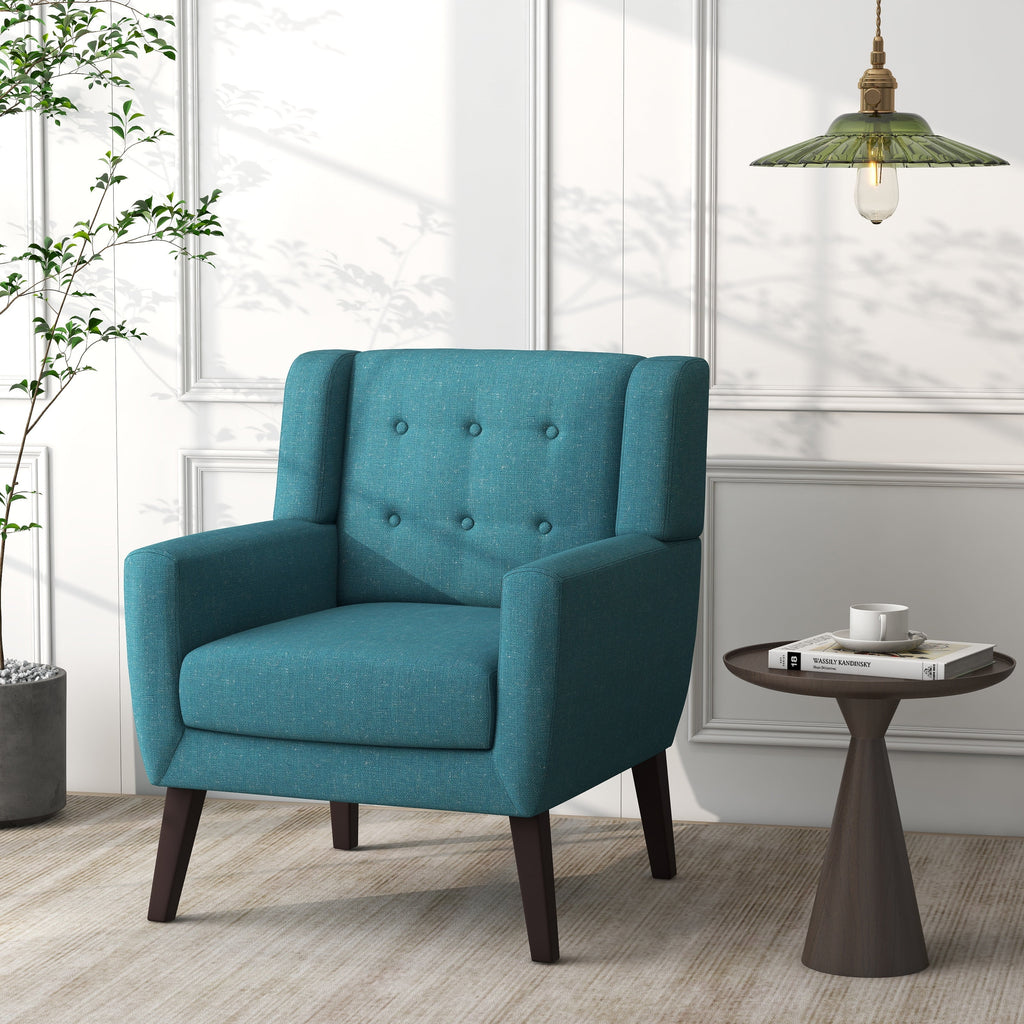 Grey Cotton Linen Accent Chair Set of 2 G345