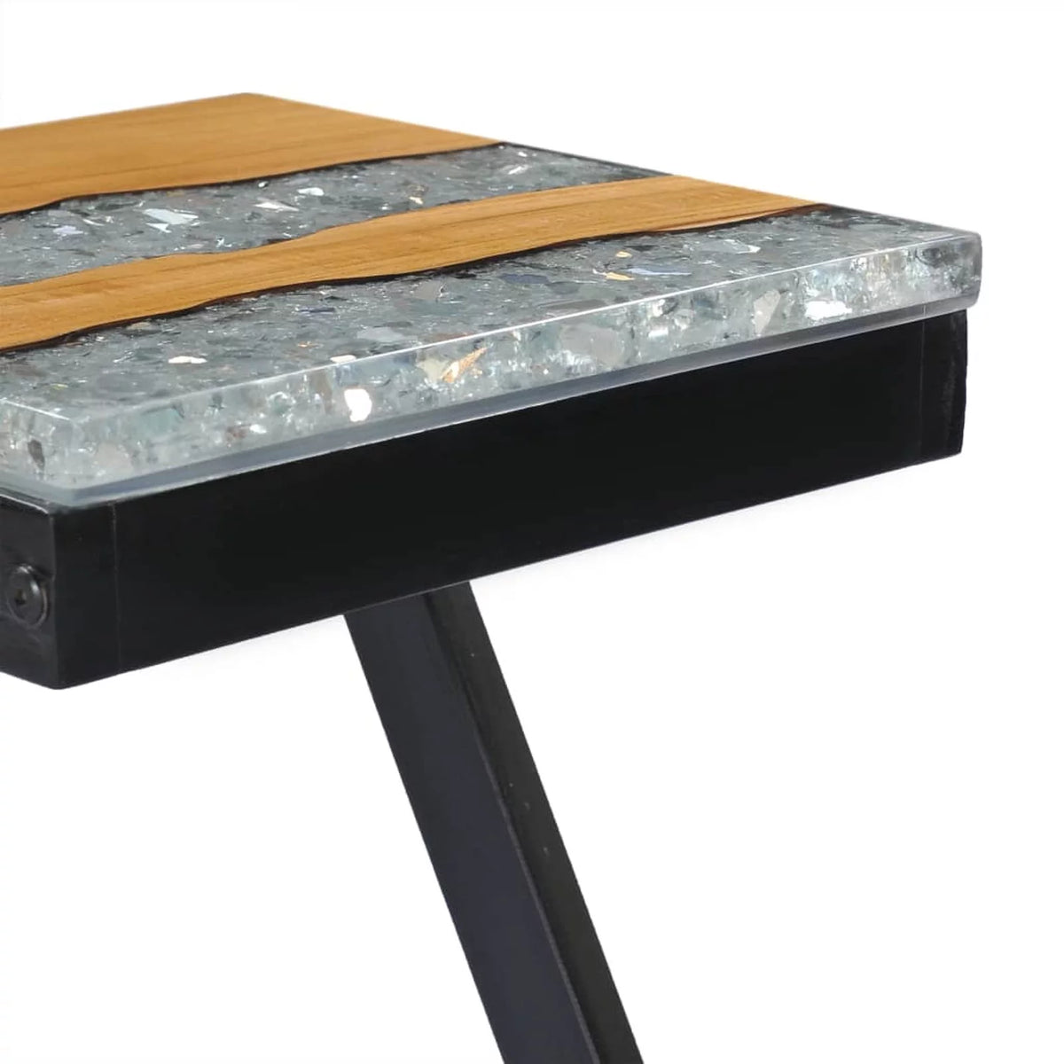 Teak Wood and Polyresin Coffee Table R2908