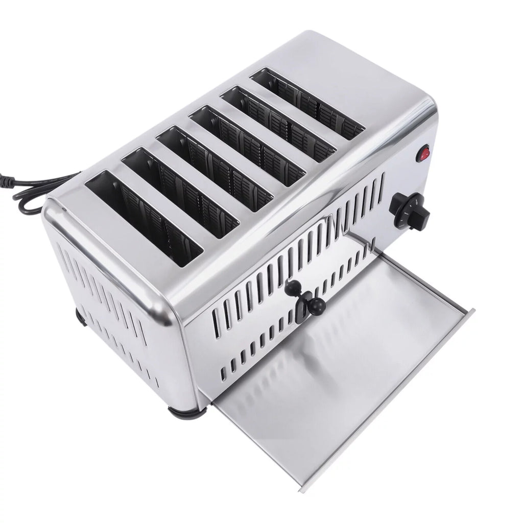 6 Slices Pop-Up Electric Stainless Steel Toaster T364618