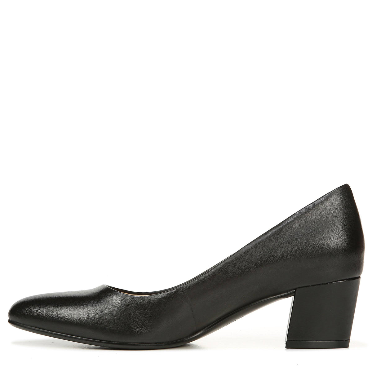 Black Leather Pumps V15881
