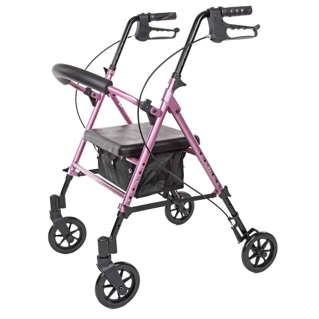 Pink Aluminum Rolling Walker J909608