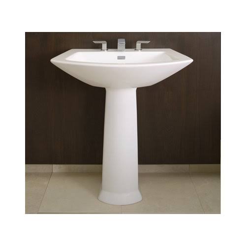 Colonial White Pedestal Lavatory with Single Faucet Hole T55543