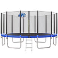 16FT Trampoline with Enclosure, Ladder, Basketball Hoop K508