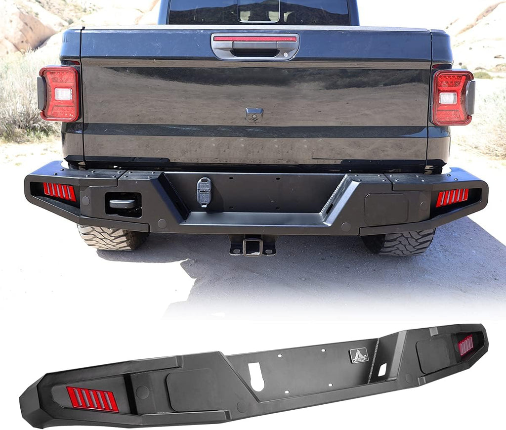 Rear Bumper with 2 Led Lights and Hitch Receiver K32435