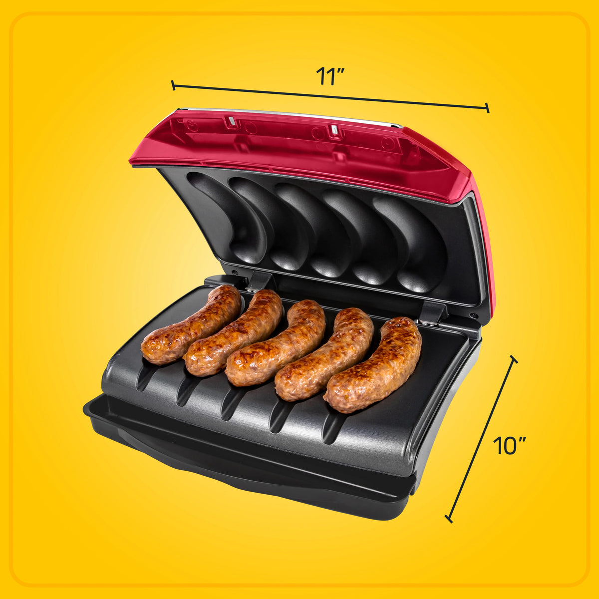 5 Link Electric Sausage and Brat Grill with Oil Drip Tray W33332